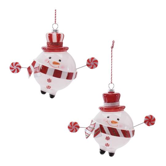 Melrose 5" Snowman with Candy Ornaments, 6ct.
